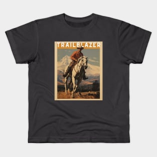 Rocky Mountain Maverick: Trailblazing Frontier Cowboy Kids T-Shirt